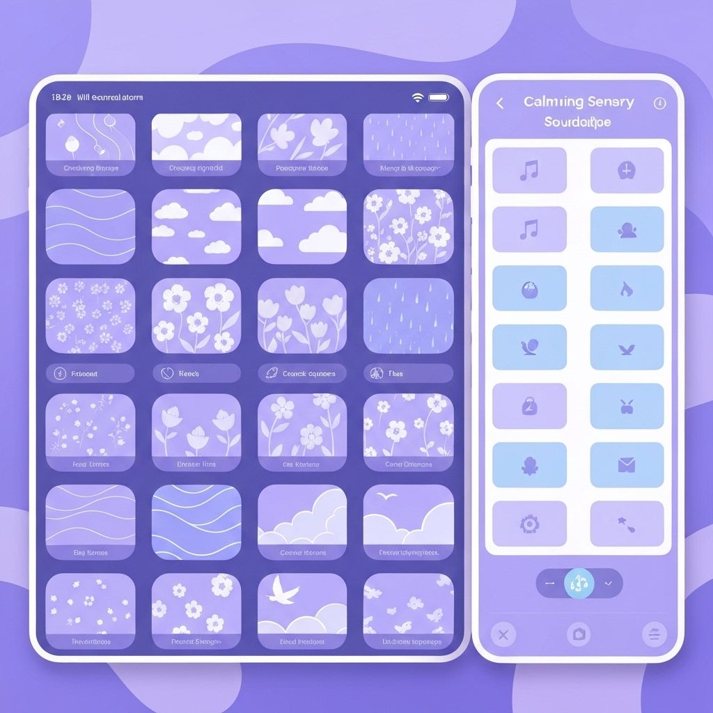 SensoryCalm app interface